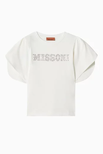 Studded Logo T-shirt in Cotton Jersey