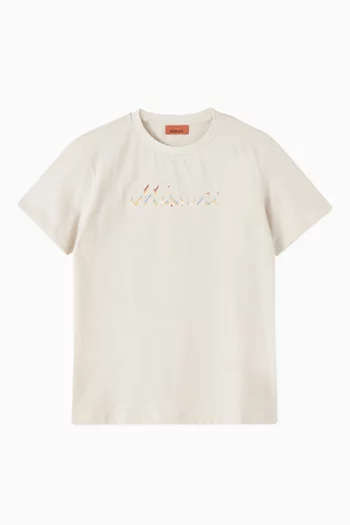 تي شيرت بشعار الماركة قطن