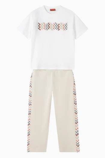 تي شيرت بنقشة قطن