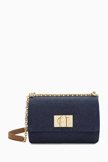 Furla 1927 Mini Crossbody Bag in Denim