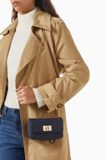 Furla 1927 Mini Crossbody Bag in Denim