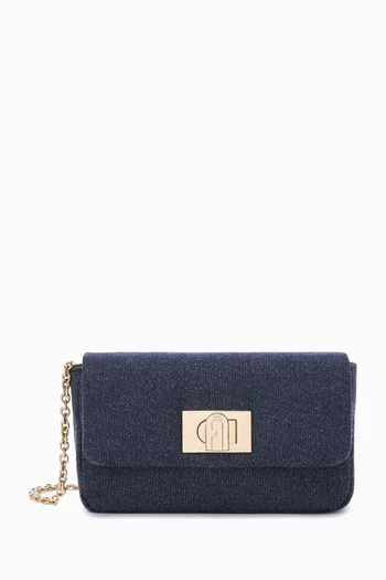 Furla 1927 Mini Crossbody Bag in Denim