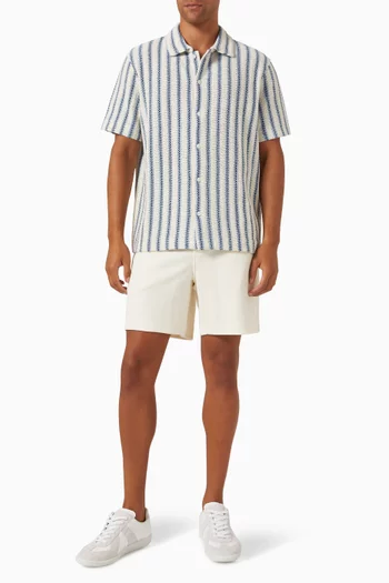 Beach Striped Shirt in Cotton-knit