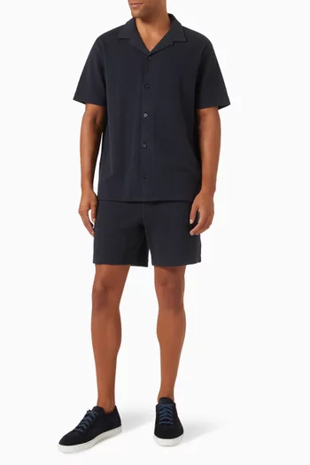 Pull-on Shorts in Cotton Bouclé