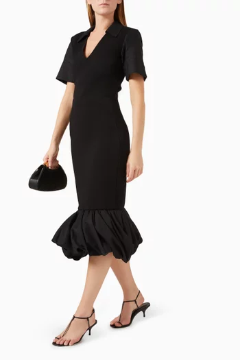 Camille Knit Midi Skirt in Linen Blend