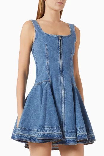 Eleodra Mini Dress in Denim