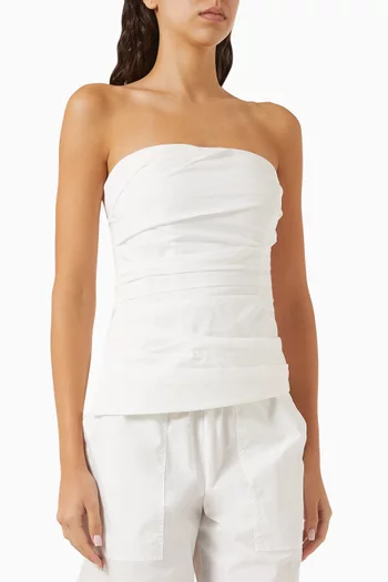 Emerson Bustier Top in Cotton Poplin