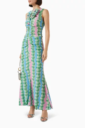 تنورة كاتيا طويلة مصبوغة بالعقد والربط