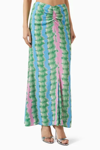 تنورة كاتيا طويلة مصبوغة بالعقد والربط