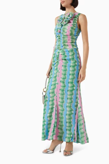 بلوزة كاتيا مصبوغة بالعقد والربط