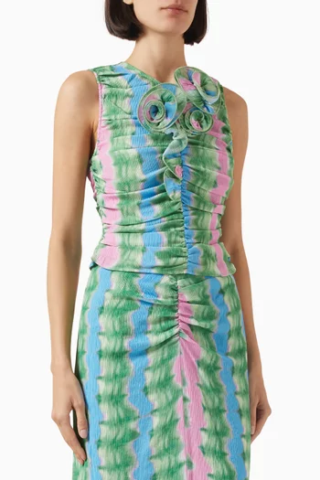 بلوزة كاتيا مصبوغة بالعقد والربط