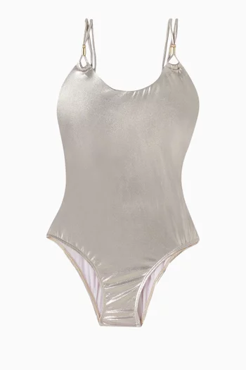 One-piece Swimsuit in Lurex