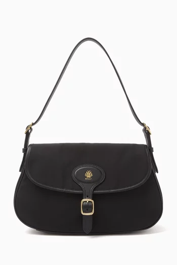 B Light Shoulder Bag in Nylon & Leather