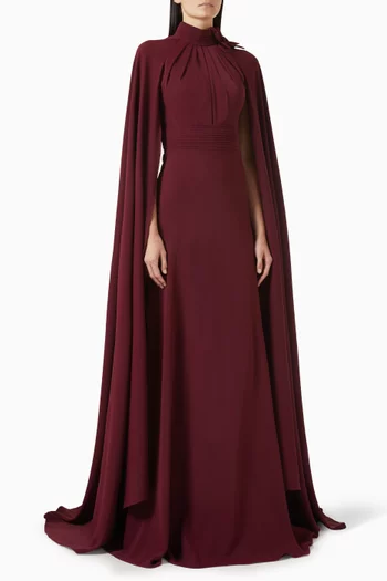 Cape-style Maxi Dress