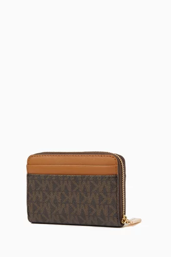 حافظة بطاقات وعملات جت ست صغيرة قنب بشعار الماركة وجلد