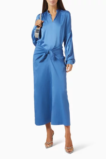 Knotted A-line Skirt in Cotton