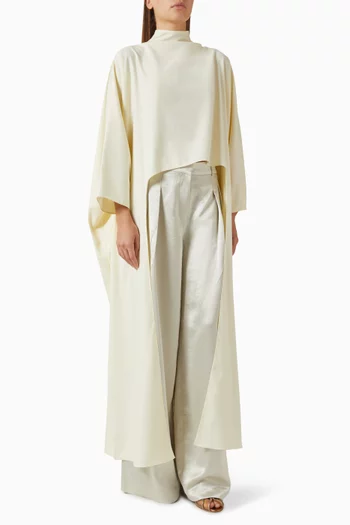 Lily Drop-hem Top in Wool-blend