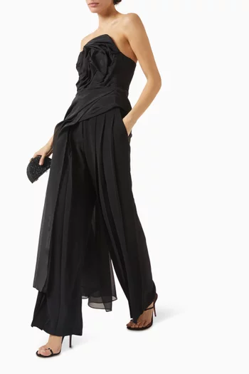 بنطال اسيلبي بقصة ساق واسعة