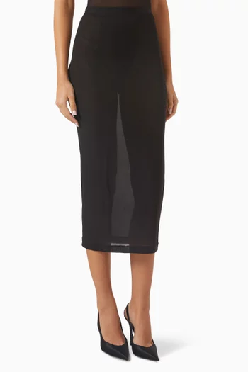Sheer Tube Skirt in Nylon Blend