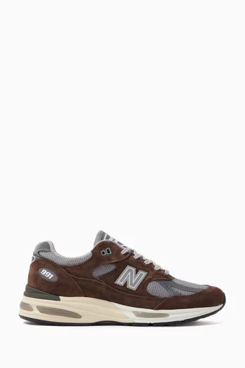 Made in UK 991 Sneakers in Suede & Mesh