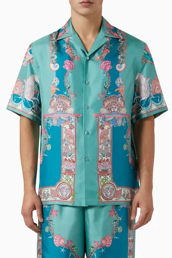 Coral Theatre Shirt in Silk Twill
