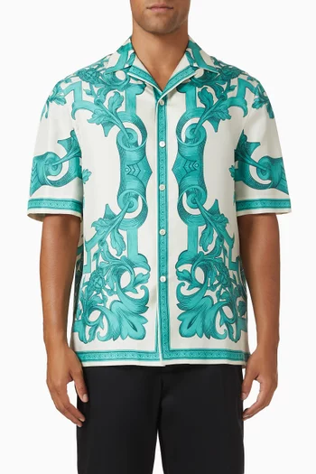 قميص بنقشة باروكو حرير