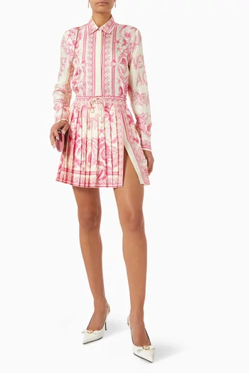 Underwater Barocco-print Foulard Shirt in Silk-twill