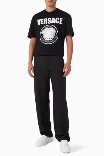 تي شيرت بشعار ميدوسا روك قطن