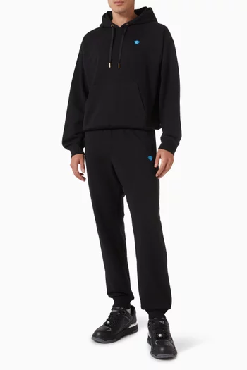 Medusa Embroidered Sweatpants in Cotton Jersey