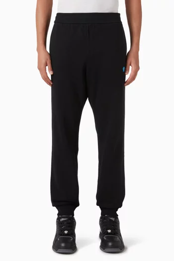 Medusa Embroidered Sweatpants in Cotton Jersey