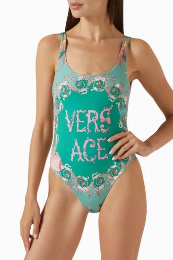 Underwater Barocco One-piece Swimsuit in Stretch Nylon