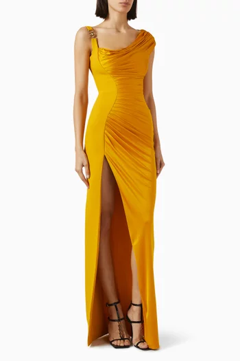 Medusa '95 Draped Gown in Liquid-jersey