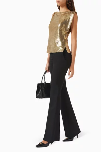 Safety-pin Top in Metal Mesh