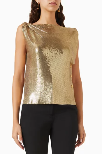 Safety-pin Top in Metal Mesh