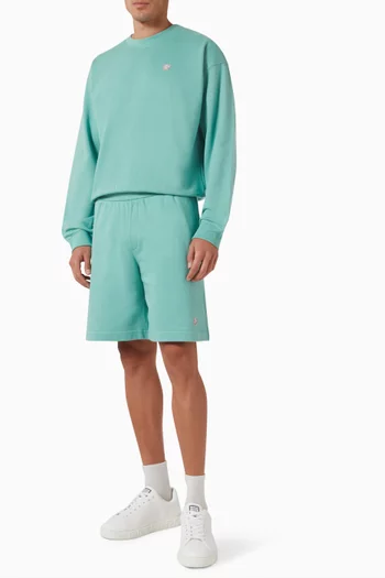 Medusa Embroidered Sweatshirt in Cotton Jersey