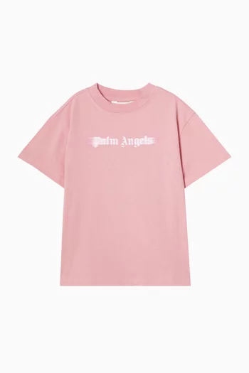 Blurred Logo T-shirt in Cotton