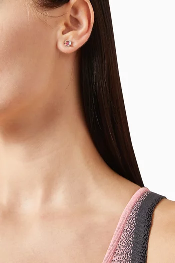 Little Luxuries 6mm Stud Earrings in Silver-plated Metal