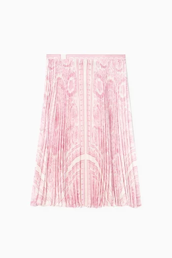 Barocco Foulard Pleated Skirt