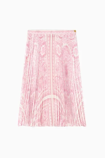 Barocco Foulard Pleated Skirt