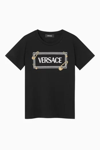 Safety-pin Logo T-shirt in Cotton