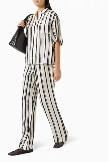 Elain Striped Pants in Cupro-blend
