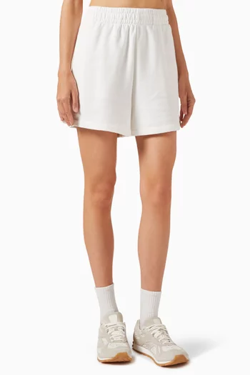 Kam Framed-Monogram Shorts in Cotton Fleece
