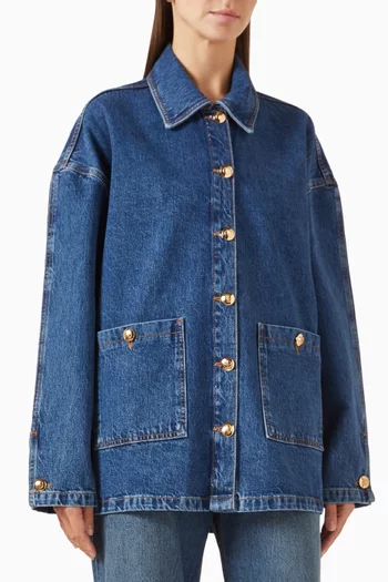 Luca Oversized Jacket in Denim