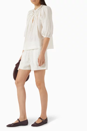 Esme Crochet-trim Top in Cotton Blend