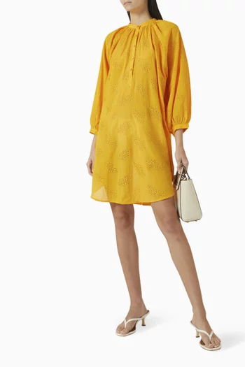 Elara Embroidered Mini Kaftan