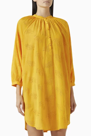 Elara Embroidered Mini Kaftan