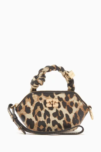 Nano Bou Bag in Leopard-print Recycled Leather