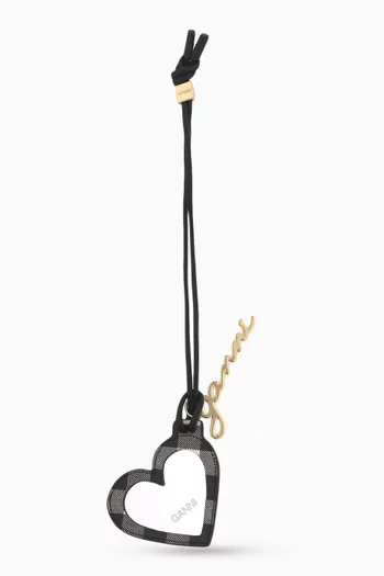 Bou Heart Mirror in Recycled Leather
