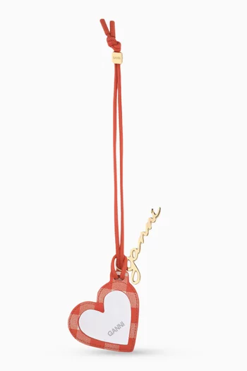 Bou Heart Mirror in Recycled Leather