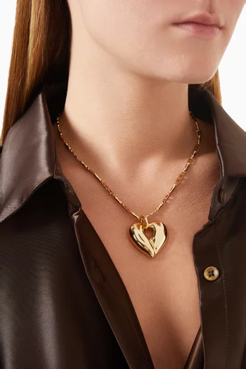 Corazon Statement Necklace in Gold-plated Brass